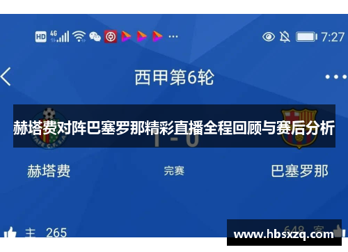 赫塔费对阵巴塞罗那精彩直播全程回顾与赛后分析
